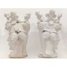 Teste di moro in ceramica di Caltagirone - bianche altezza 20cm